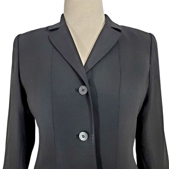 Doncaster Black Soft Wool Button Down Blazer - Picture 2 of 7